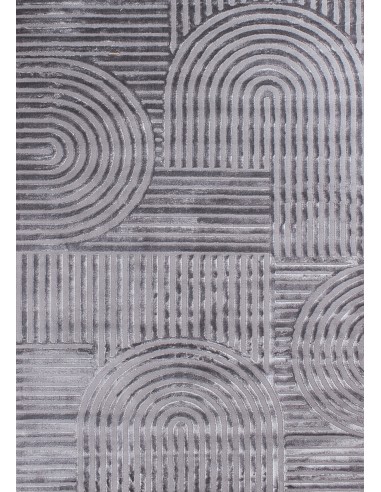 Tapis motif en relief gris - NAIROBI de votre