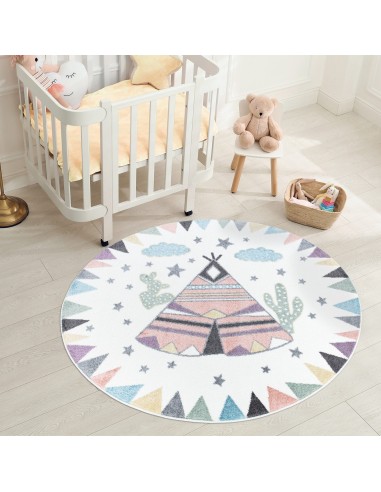 Tapis enfant rond au motif de tipi indien Jusqu'à 80% De Réduction