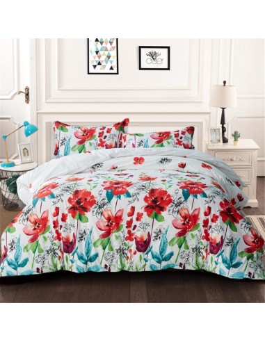 Housse de Couette Fleurs Rouges pour bénéficier 